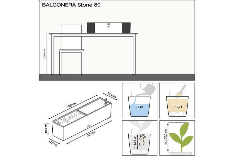 Balconera stone 80