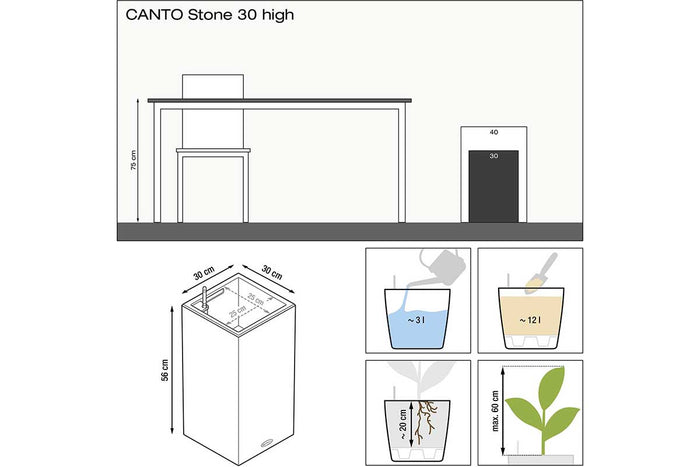 Canto stone 30 high