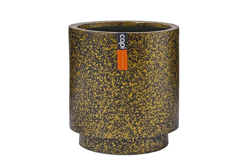 Capi Vase cylinder Terrazzo gold 15cm (BTZG313)