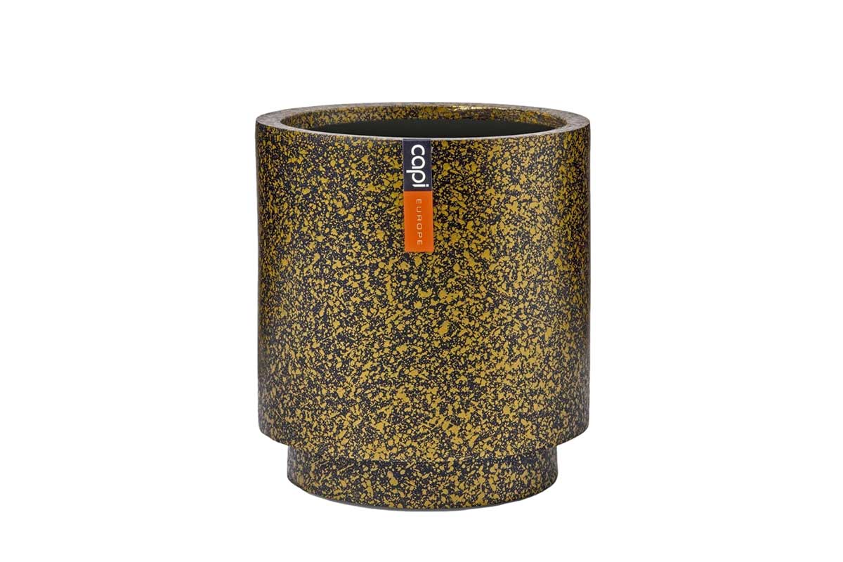 Capi Vase cylinder Terrazzo gold 8cm (BTZG311)